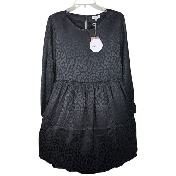 Umgee Black Leopard Mini Dress - Picture 1 of 6